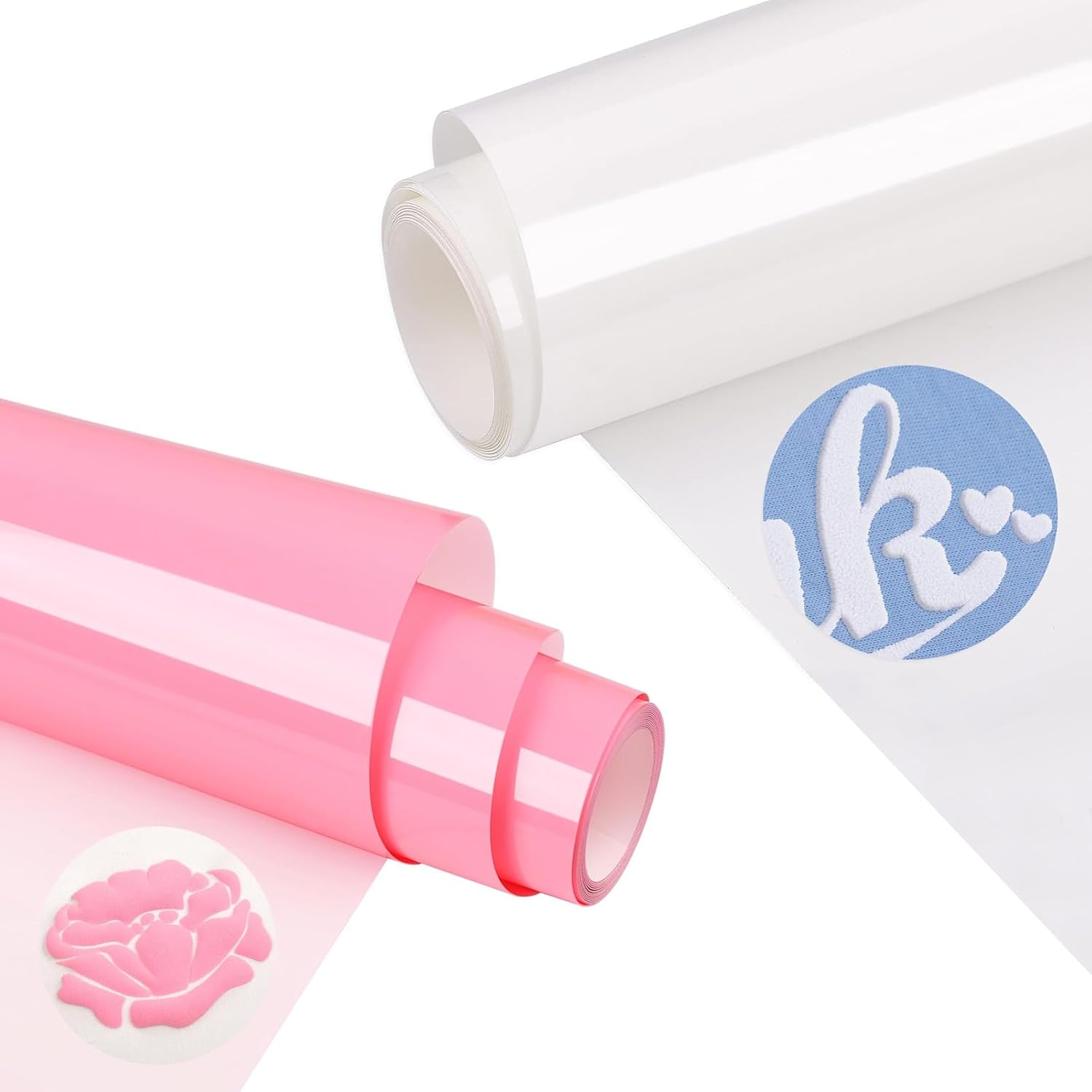 WRAPXPERT Rollos de vinilo de transferencia de calor 3D de 10 x 5 pies, vinilo de transferencia de calor para camisetas, fácil de cortar y