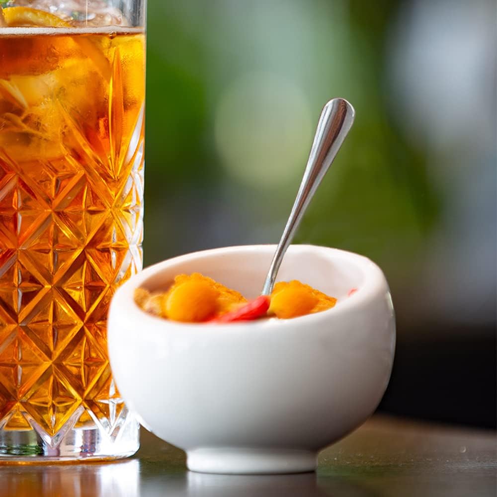 Juego de 24 tenedores pequeños para aperitivos y cucharas demitasse de acero inoxidable, de 5.4 pulgadas, para ensalada, postre, café, cóctel,