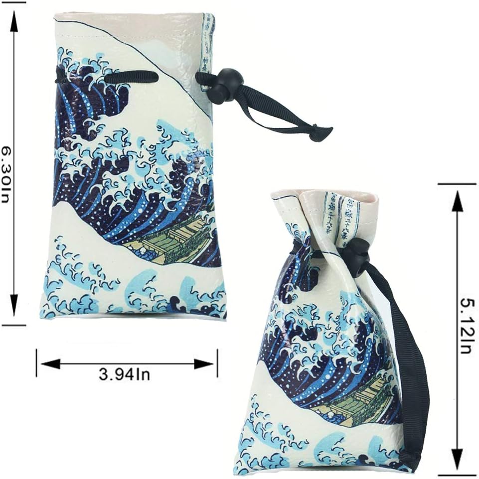 QIELIZI DND Bolsa para dados, PU Cuero funda para dados de dragón, con set de 7 dados, perfecto para calabozos y dragones RPG D&D dados, monedas y