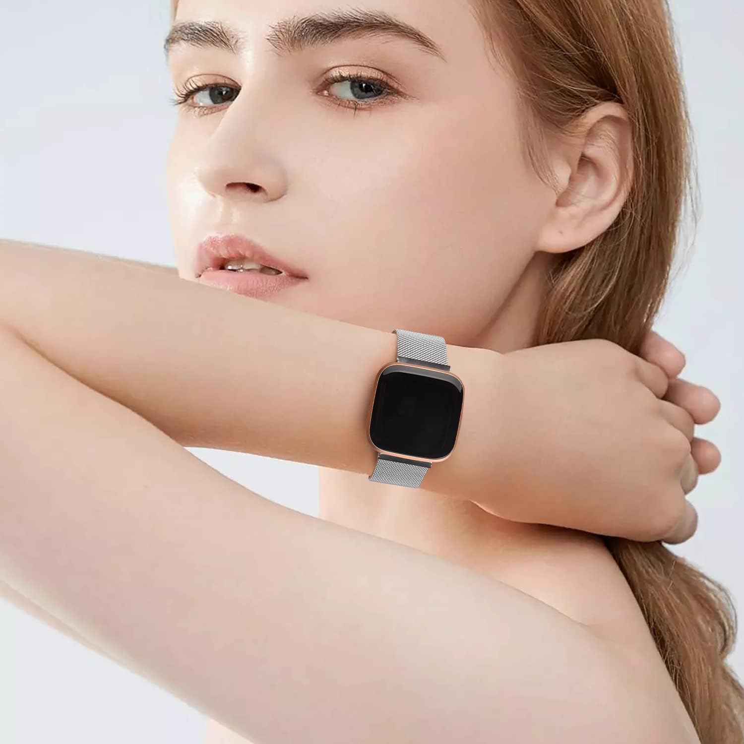 Vanjua Correa de repuesto para Fitbit Versa 2 correas para mujeres y hombres, correa de repuesto magnética ajustable para Fitbit Versa 2  Fitbit