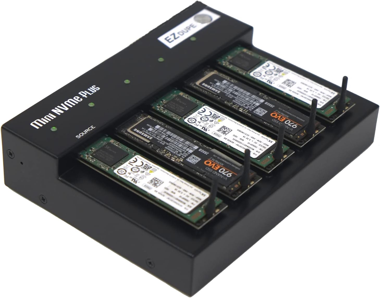 EZ Dupe Duplicador M.2 de 1 a 4 M.2 NVMe  M2 SATA NGFF (PCIeACHI NVMe) llave B, llave M, llave B+M 2230 2242 2260 2280 módulo interno SSD Cloner