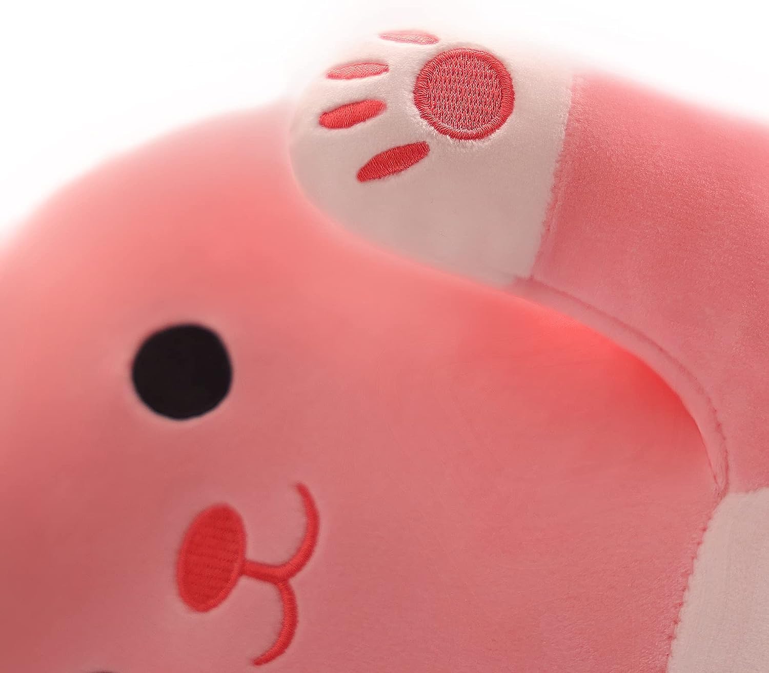 Almohada larga de felpa de conejo, juguete largo y suave de peluche de conejo rosa, almohada para abrazar, regalo para niños (conejo rosa, 19.68