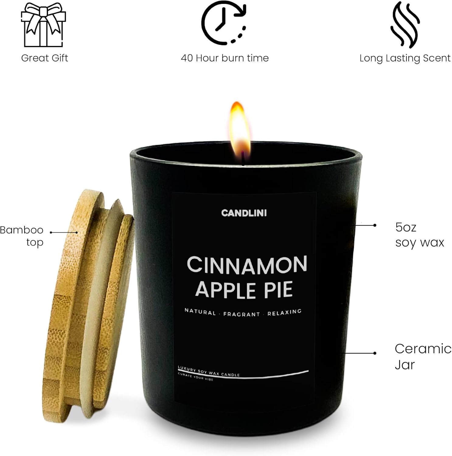 Vela para hombres  Vela de lujo de cera de soja impresionante aroma a canela  Velas únicas de regalo de cumpleaños para novio, papás, mejores