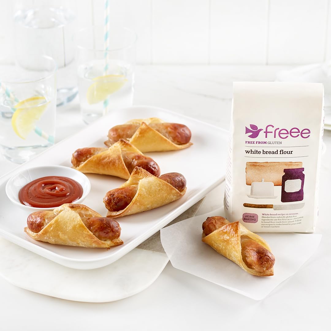 Freee Harina de pan blanco – 2.2 lbs  Harina multiusos premium sin gluten para hornear  Ideal para pan, panecillos y pasteles  Apto para veganos