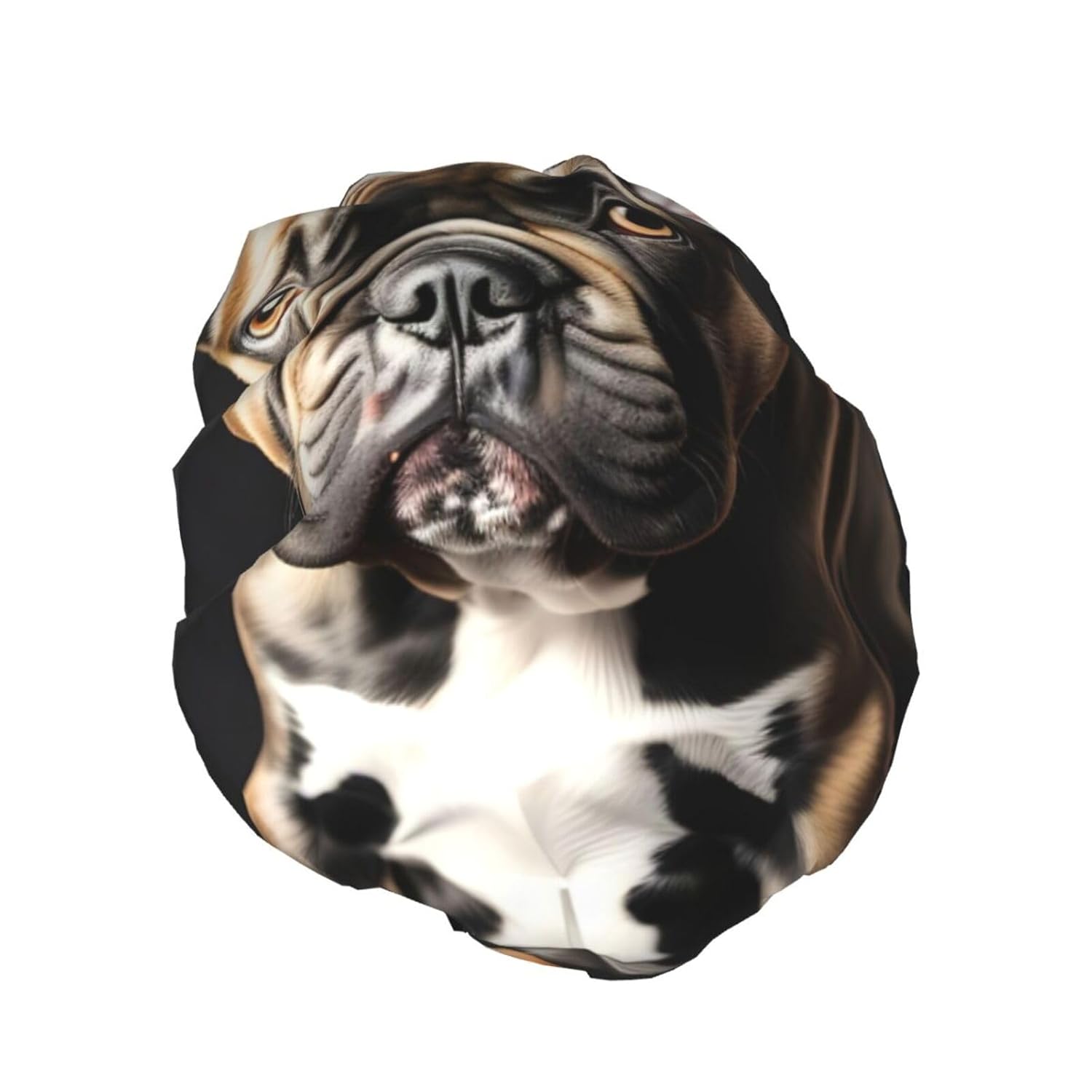 Long Ears French Bulldog Shower Cap For Women, Elastic And Reusable,Double Waterproof Layers Bathing Hat