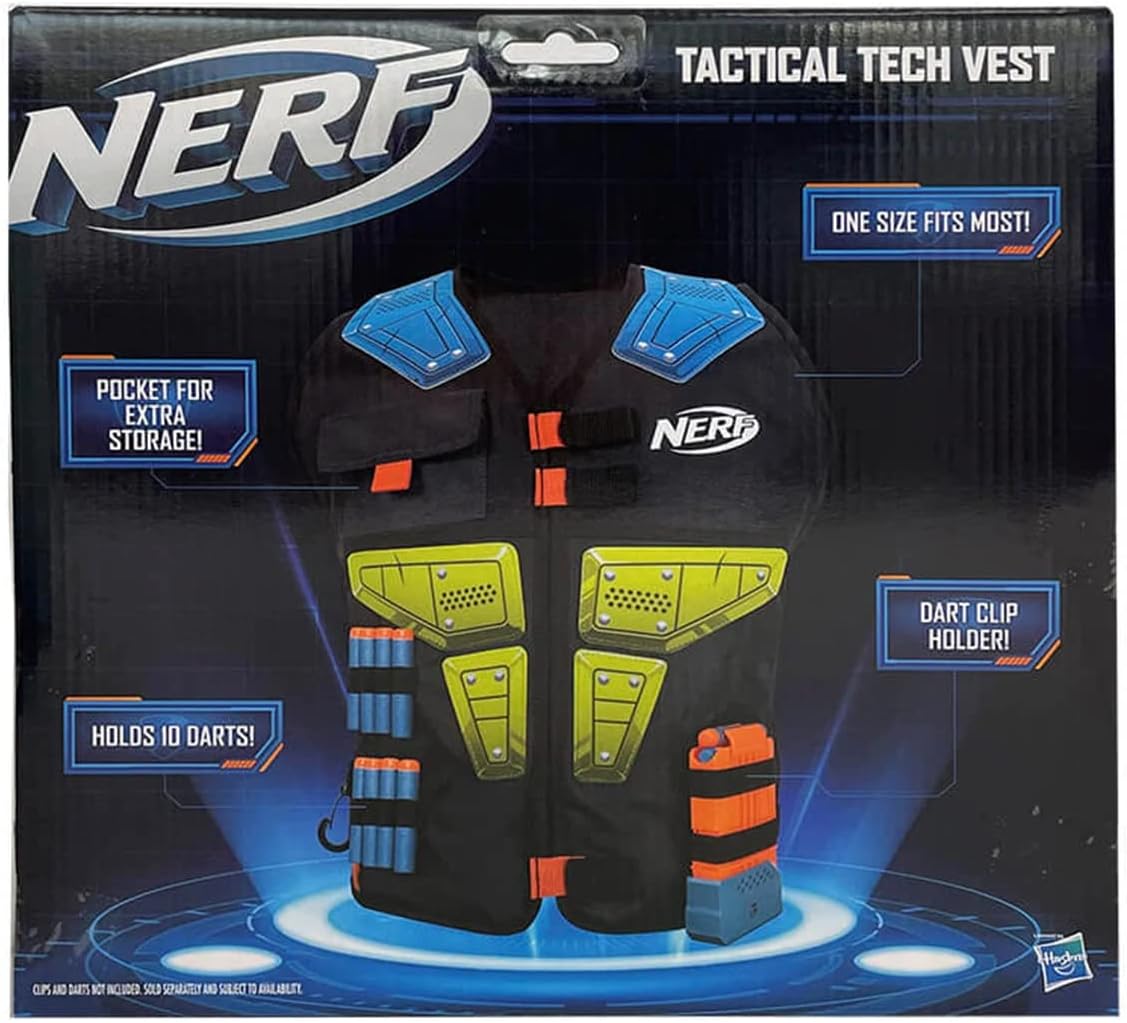 NERF Chaleco táctico Tech, Negro –