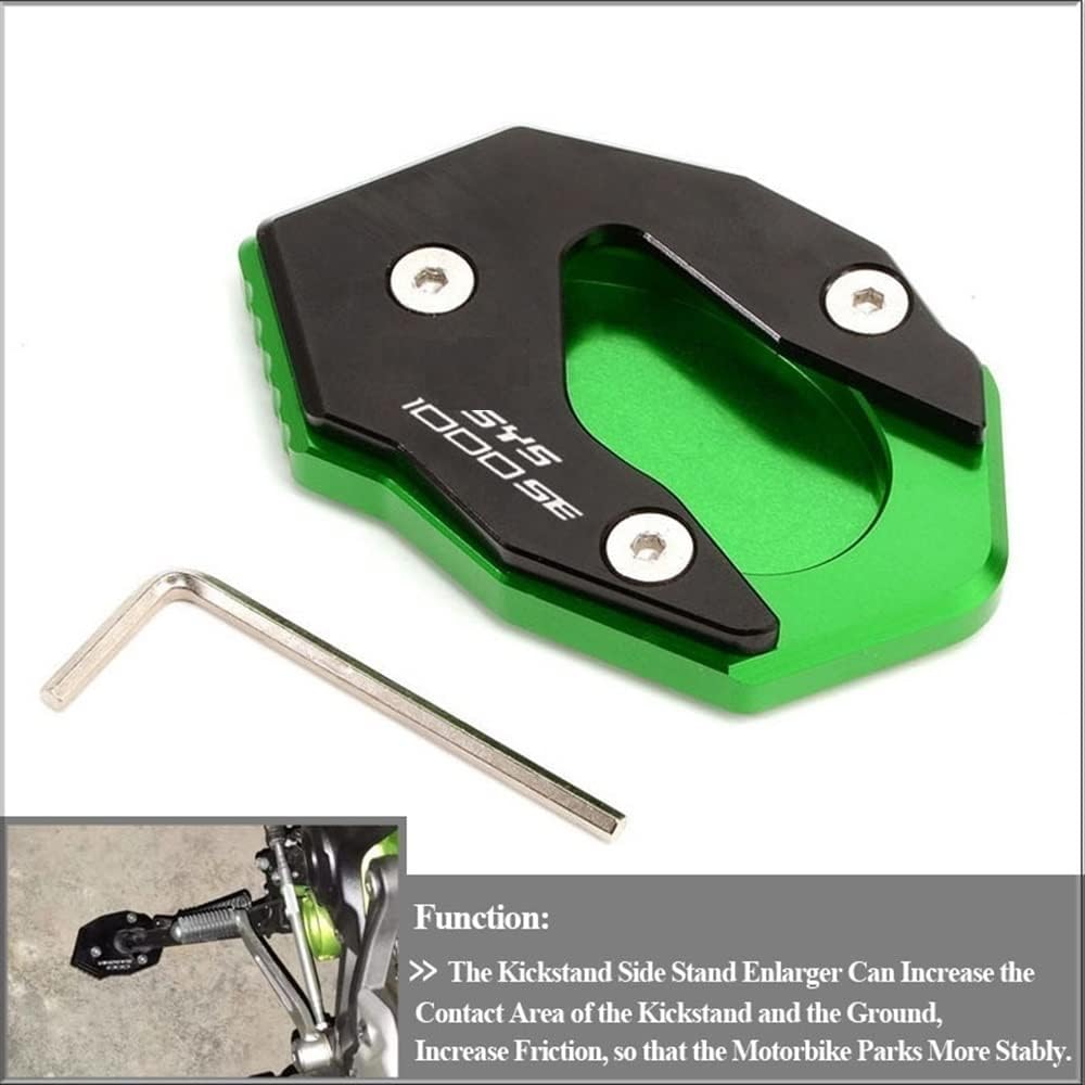 Soporte para Kawasaki para VERSYS 1000 SE 1000SE 2019-2021 Motocicletas Kickstand lateral Soporte Ampliador Placa de extensión Placa de soporte CNC
