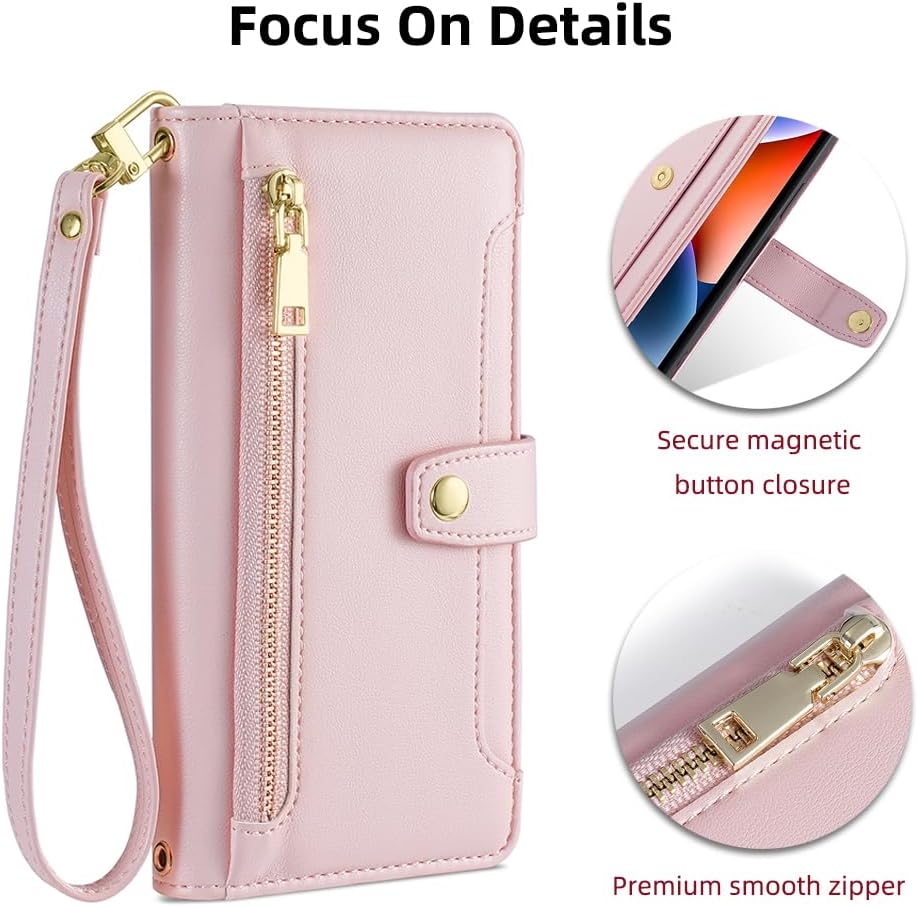 Asuwish Funda de teléfono para Motorola Moto G Power 2022MotoG Play 2023G Pure 2021, funda tipo cartera y protector de pantalla, tarjetero con