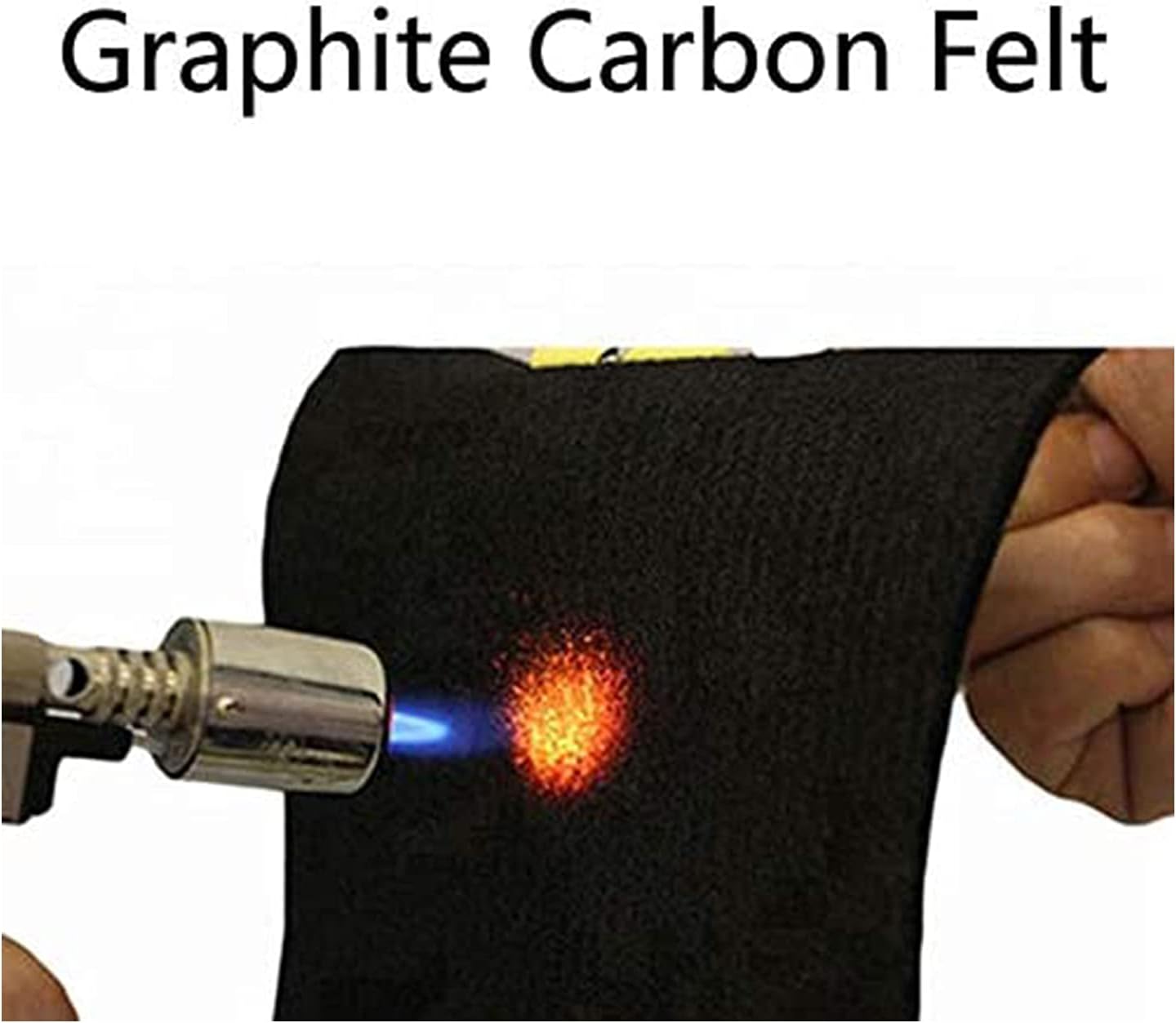 Fieltro de grafito 7.874×11.811×0.039in Wearable Grafito Fieltro para la metalurgia industrial investigación de laboratorio químico,