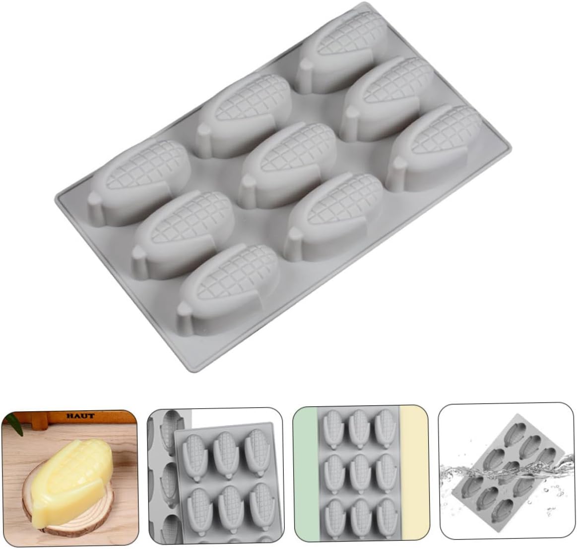 KICHOUSE Silicone Chocolate Mold Molde De Para Resina Cookie Mold Corn Candy Mold Silicone Mold Cute Silicone Candy Mold Candy Baking Mold Candy