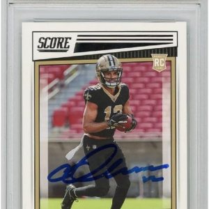Chris Olave 2022 Panini Score Football Autograph Rookie Card #378 PSADNA 10 Chris Olave 2022 Panini Score Football Autograph Rookie Card #378 PSADNA 10