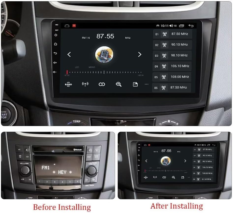 1280×720 9 “IPS pantalla táctil Android estéreo del coche para Suzuki Swift 2011 2012 2013 2014 2015 coche incorporado Car-Play Android Auto GPS