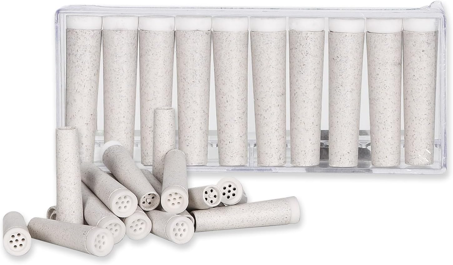 HoneyPuff 10 filtros Charcaol activados para papel de liar de conos preenrollados de tamaño regular y king, puntas de filtros de cigarrillos