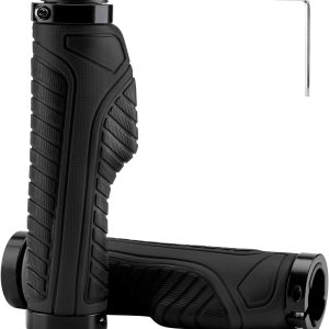 ROCKBROS Empuñaduras de bicicleta de montaña, empuñaduras para manillar de bicicleta, doble abrazadera de aluminio para MTB BMX, extremos de barra ROCKBROS Empuñaduras de bicicleta de montaña, empuñaduras para manillar de bicicleta, doble abrazadera de aluminio para MTB BMX, extremos de barra