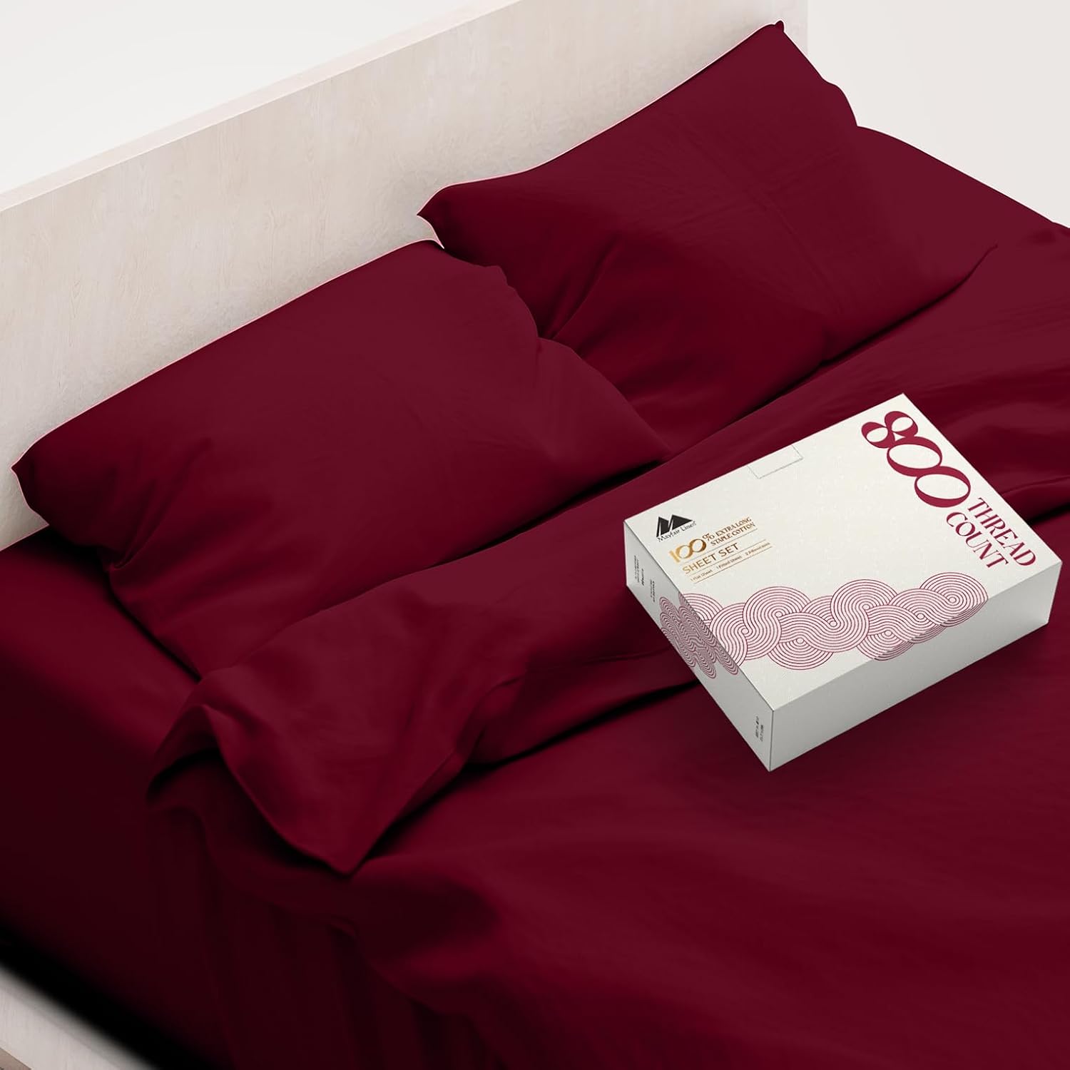 Mayfair Linen – Juego de sábanas de 100% algodón de fibra larga, tejido de satén que proporciona una sensación suave y sedosa, se adapta a colchones
