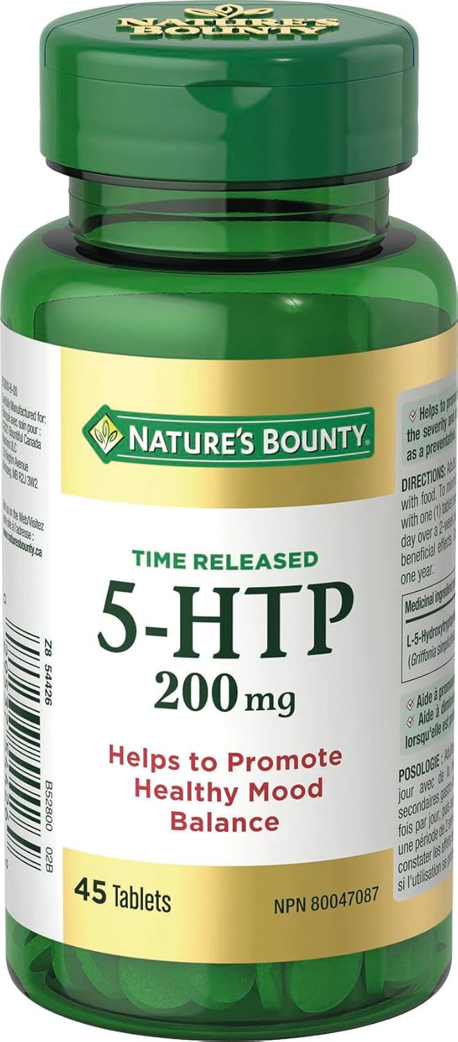 Nature’s Bounty Tiempo de liberación 5-HTP 200 mg, 45 tabletas