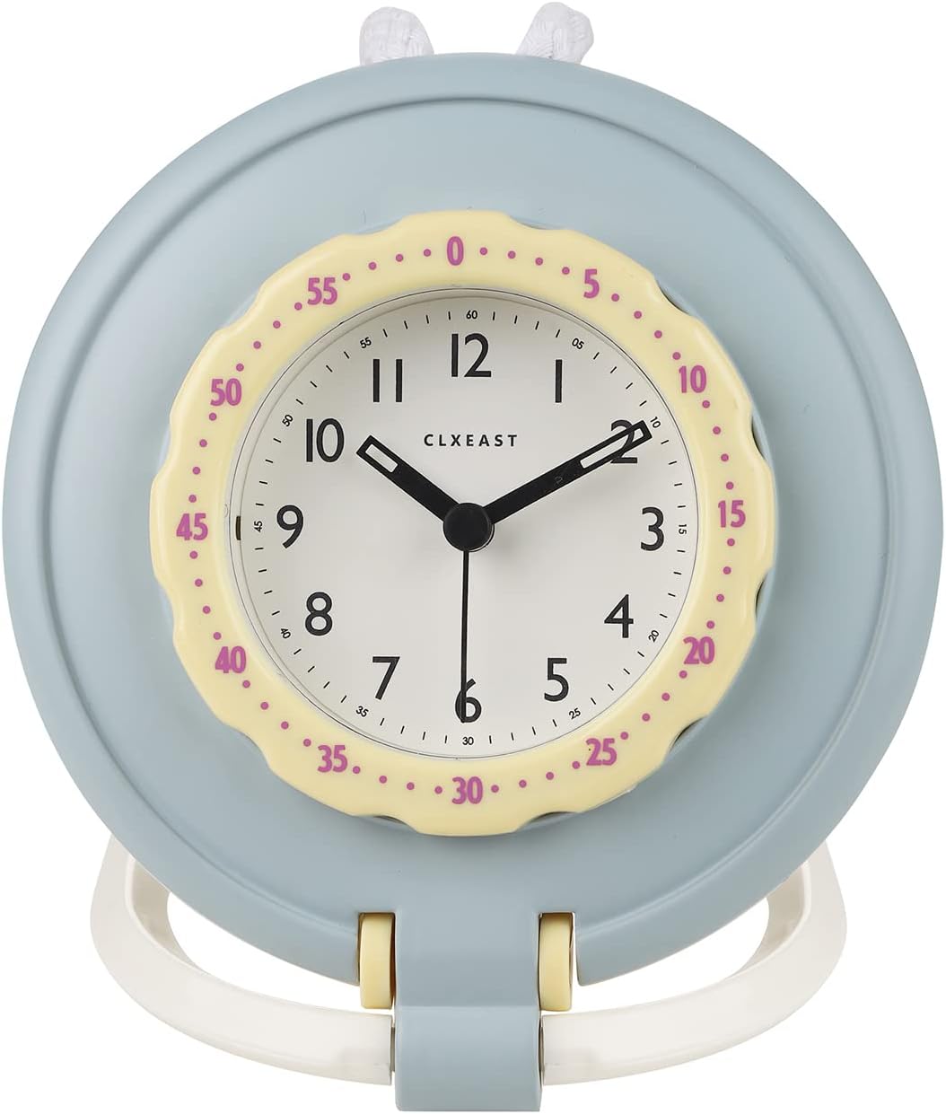 Reloj de pared impermeable para baño de niños para interiores y exteriores, silencioso, sin tictac, funciona con pilas, pequeños relojes de mesa