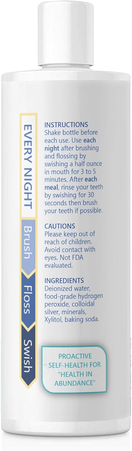 ProH2O2 – Enjuague bucal natural, batido de sal y reparación de dientes por Thrival Labs, dispensación superior de prensa, 16 onzas líquidas