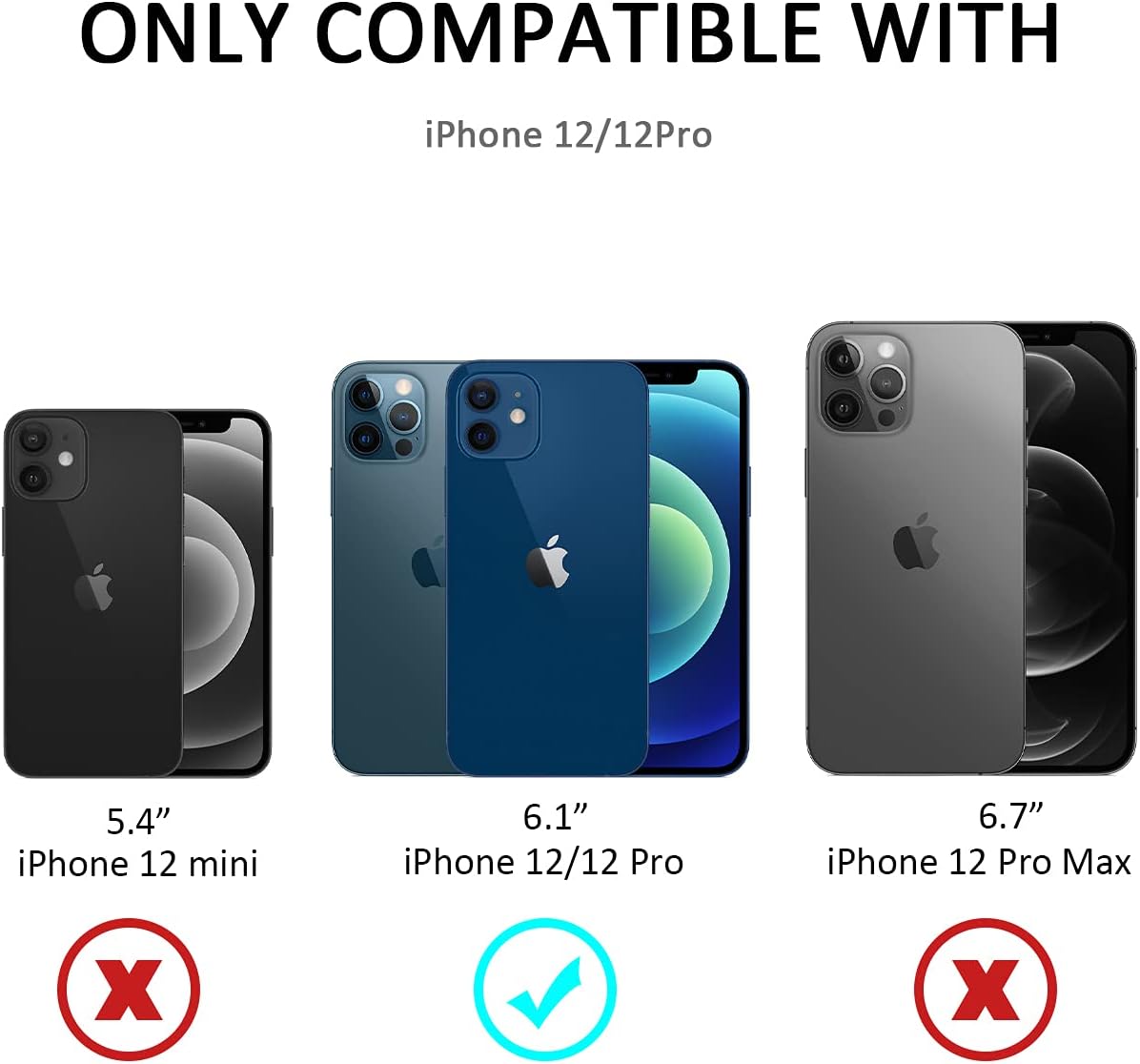 Nvollnoe Funda para iPhone 1212 Pro con cubierta deslizante para cámara y tarjetero resistente funda protectora para iPhone 12 con anillo magnético