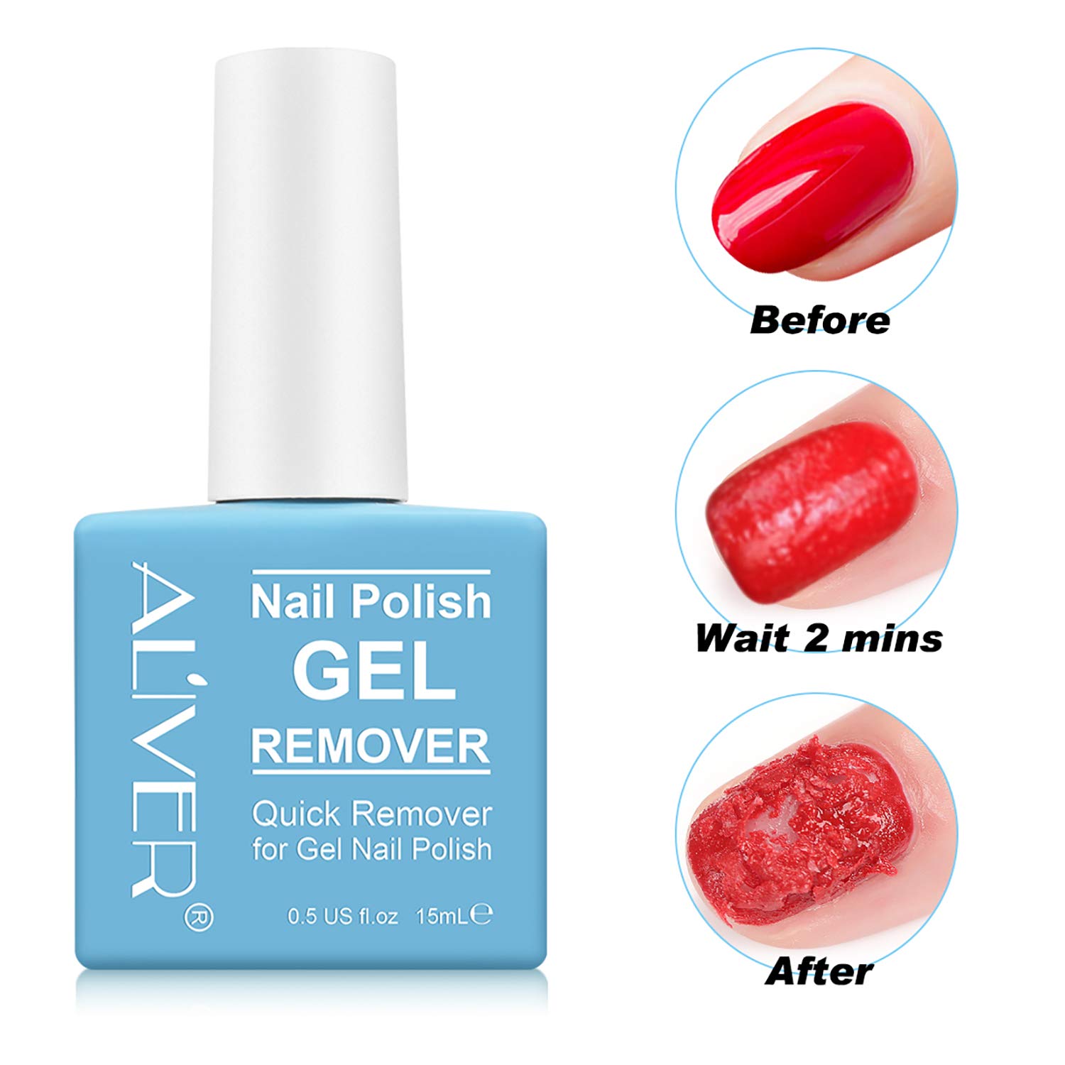 Removedor de esmalte de uñas de gel con 1 empujador de cutículas + 1 raspador de esmalte de uñas, elimina rápida y fácilmente el esmalte de uñas de