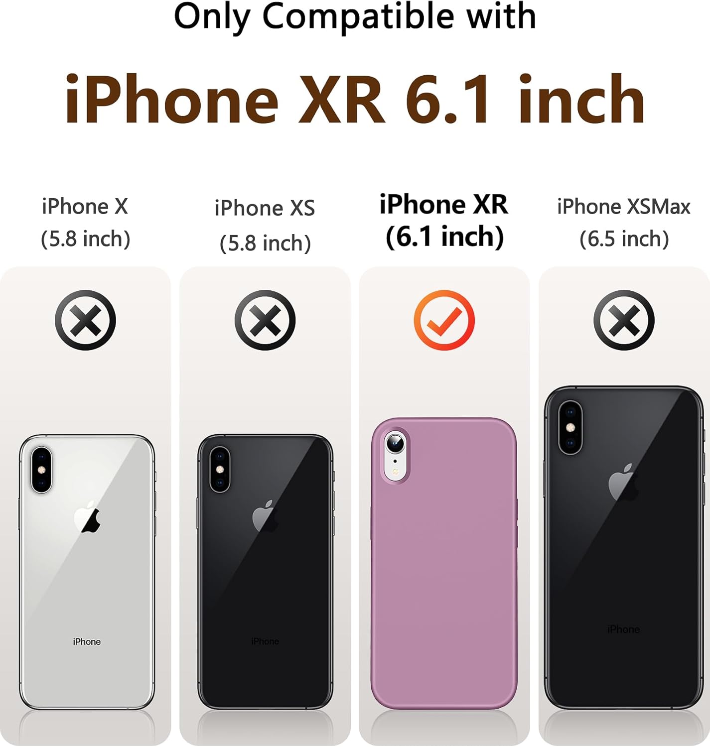 JTWIE Funda 3 en 1 para iPhone XR con 2 protectores de pantalla, delgada de silicona líquida, a prueba de golpes, funda protectora para iPhone XR