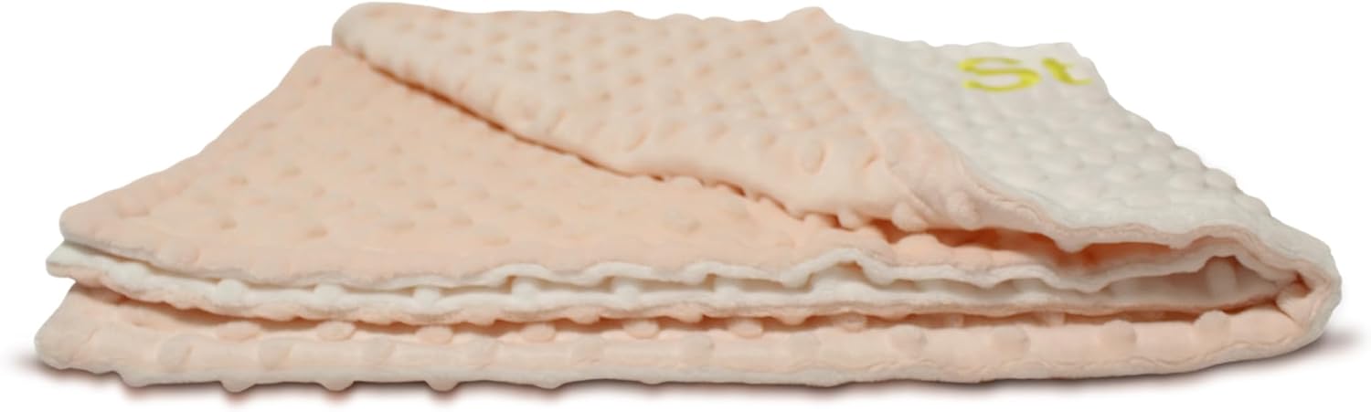 Manta de bebé personalizada, mantas de bebé blancas y rosas unisex, mantas de bebé personalizadas para niños y niñas, manta de bebé personalizada