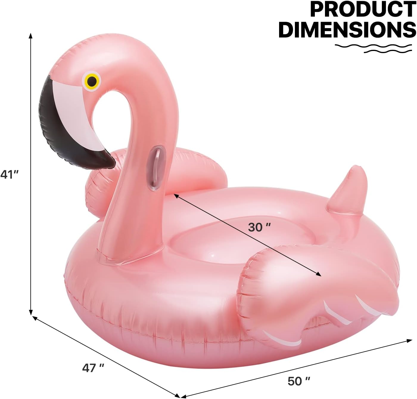 Inflatable Ride-On Giant Swimming Pool Raft Float Floatie Lounge with Stable Wings for Summer Party Decorations Fun, Pool Float for Adults