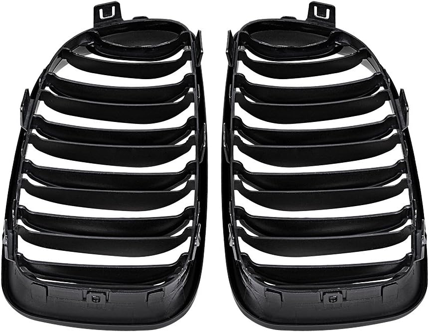 Astra Depot Parrilla de riñón de parachoques delantero negro brillante compatible con BMW Serie 1 E81 E82 E87 E88 2007-2011
