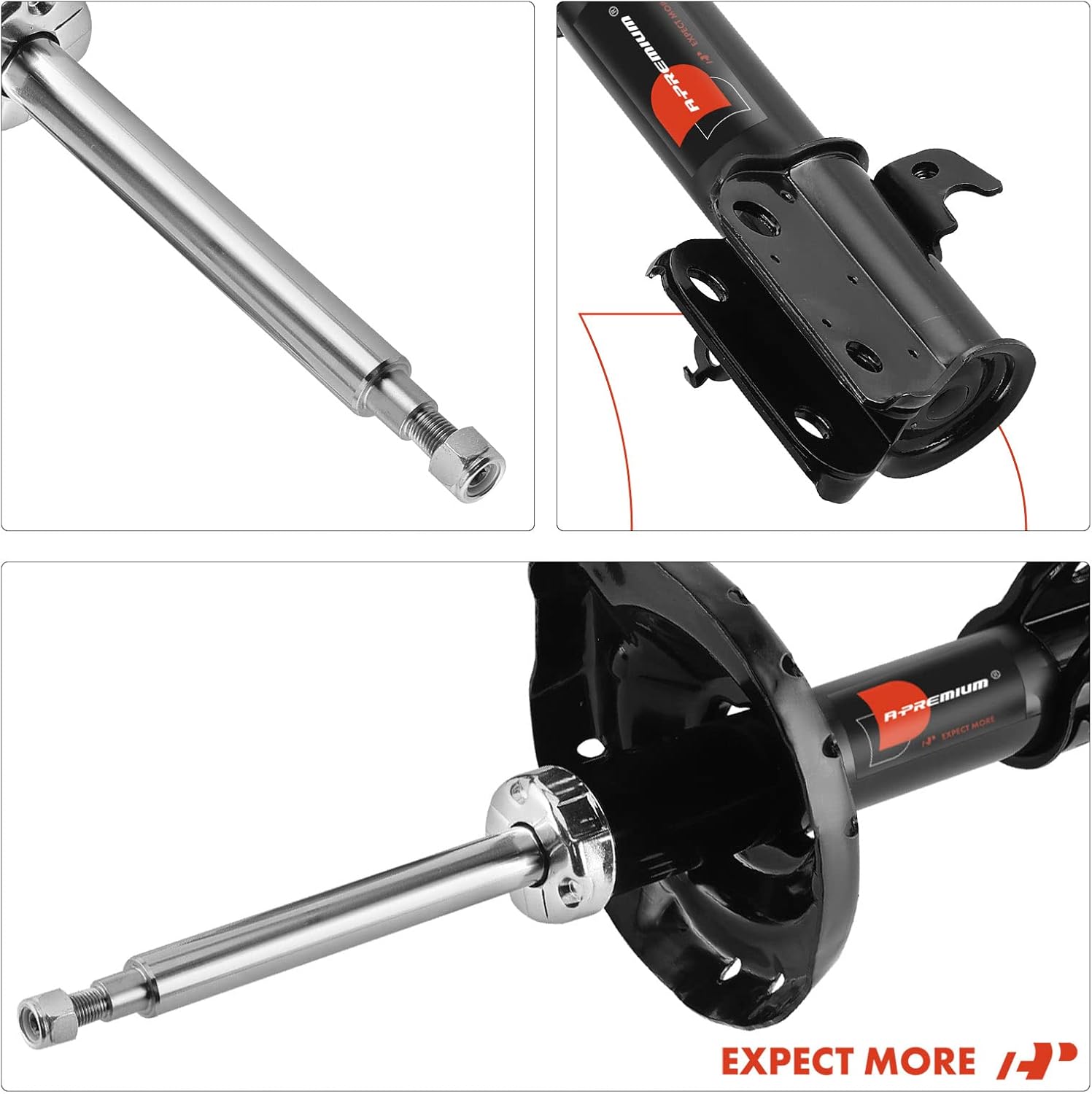 A-Premium Par delantero (2) Conjunto de puntal compatible con Subaru Impreza 2012 2013 2014 2015 2016, lado del conductor y del pasajero, repuesto #