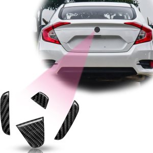 QianBao Adhesivo decorativo de fibra de carbono para la parte trasera del automóvil, accesorios exteriores, emblema para Honda Civic 2016 2017 2018 QianBao Adhesivo decorativo de fibra de carbono para la parte trasera del automóvil, accesorios exteriores, emblema para Honda Civic 2016 2017 2018