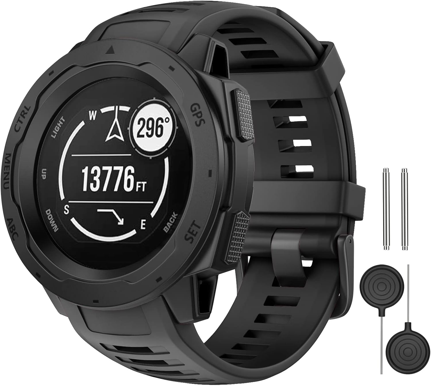 Compatible con Garmin Instinct Band, correa de repuesto de silicona suave para Garmin Instinct 2SolarTactical