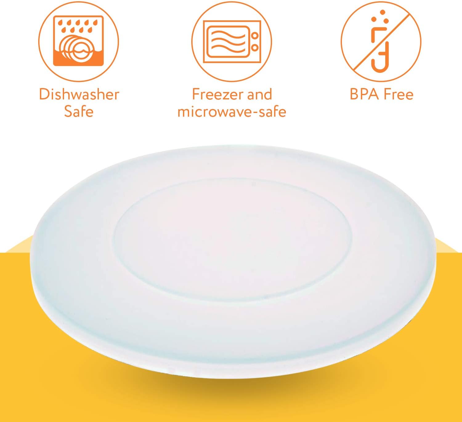 Impresa Tapa de silicona para olla a presión, perfecta para almacenar las sobras y mantener los alimentos frescos, sin BPA, apta para congelador y