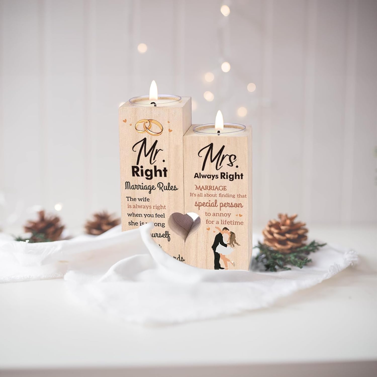 -Candelabro – Regalos de boda para parejas 2023, regalos de boda personalizados para la pareja, regalos de compromiso para parejas-Candelabro