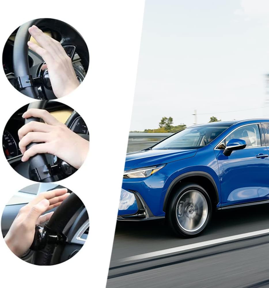 HOTTuoHong Bola elevadora para volante de automóvil, bola giratoria suave con mango giratorio para automóvil, bola auxiliar de control de ayuda para