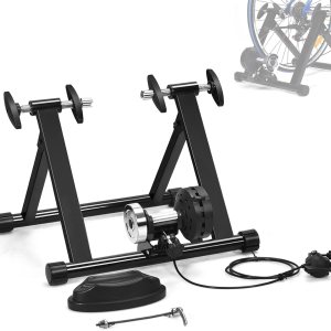 Sporfit Soporte de entrenamiento de bicicleta, soporte de bicicleta estacionario para montar en interiores, soporte magnético de acero para ruedas Sporfit Soporte de entrenamiento de bicicleta, soporte de bicicleta estacionario para montar en interiores, soporte magnético de acero para ruedas