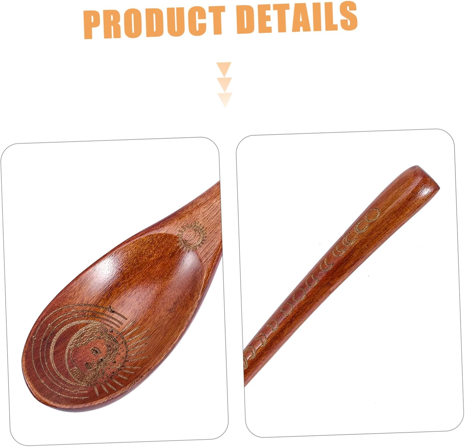 HOMSFOU Cucharas rituales para servir condimentos ensalada Cucharas para Comer Sales de baño Cucharas de sopa Café Lavado Mini Naturaleza Mini