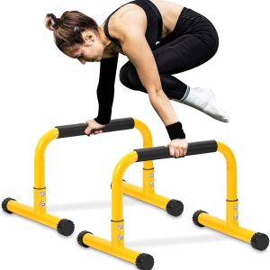 Push Up Bar, 14” High Steel Parallettes & Dip Bar with Full Coverage Foam Handle, Heavy-Duty Calisthenics Parallel Bars for L-Sit, Dips, Home Gym Push Up Bar, 14” High Steel Parallettes & Dip Bar with Full Coverage Foam Handle, Heavy-Duty Calisthenics Parallel Bars for L-Sit, Dips, Home Gym