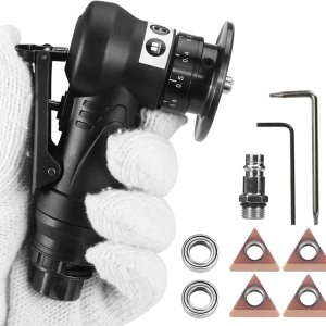 Mini máquina de biselado neumática, herramienta de chaflán de aire portátil de mano para biselar metal de 45 grados de arco de esquina biselado Mini máquina de biselado neumática, herramienta de chaflán de aire portátil de mano para biselar metal de 45 grados de arco de esquina biselado