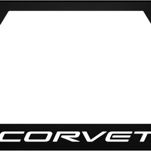 Au-Tomotive Gold, INC. Logotipo de impresión UV en marco de matrícula de policarbonato negro compatible con Chevrolet Corvette C5 Au-Tomotive Gold, INC. Logotipo de impresión UV en marco de matrícula de policarbonato negro compatible con Chevrolet Corvette C5