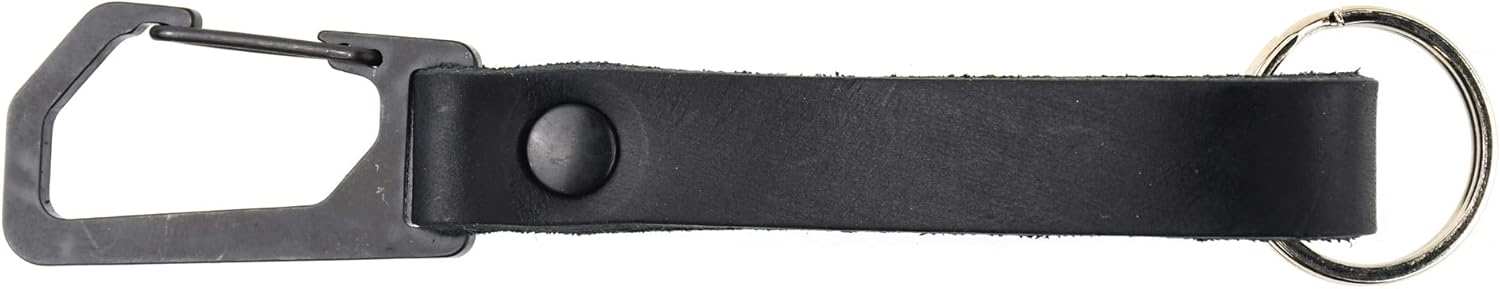 Trayvax Keyton Clip Mosquetón Llavero Acero Inoxidable, Negro, Metal Negro, Stealth Negro, Negro