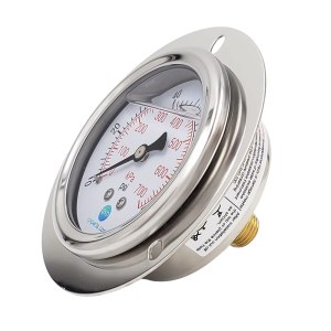 PartLogix Manómetro de presión lleno líquido de aceite de silicona 2.5 pulgadas 0-100 PSI panel de brida frontal PartLogix Manómetro de presión lleno líquido de aceite de silicona 2.5 pulgadas 0-100 PSI panel de brida frontal