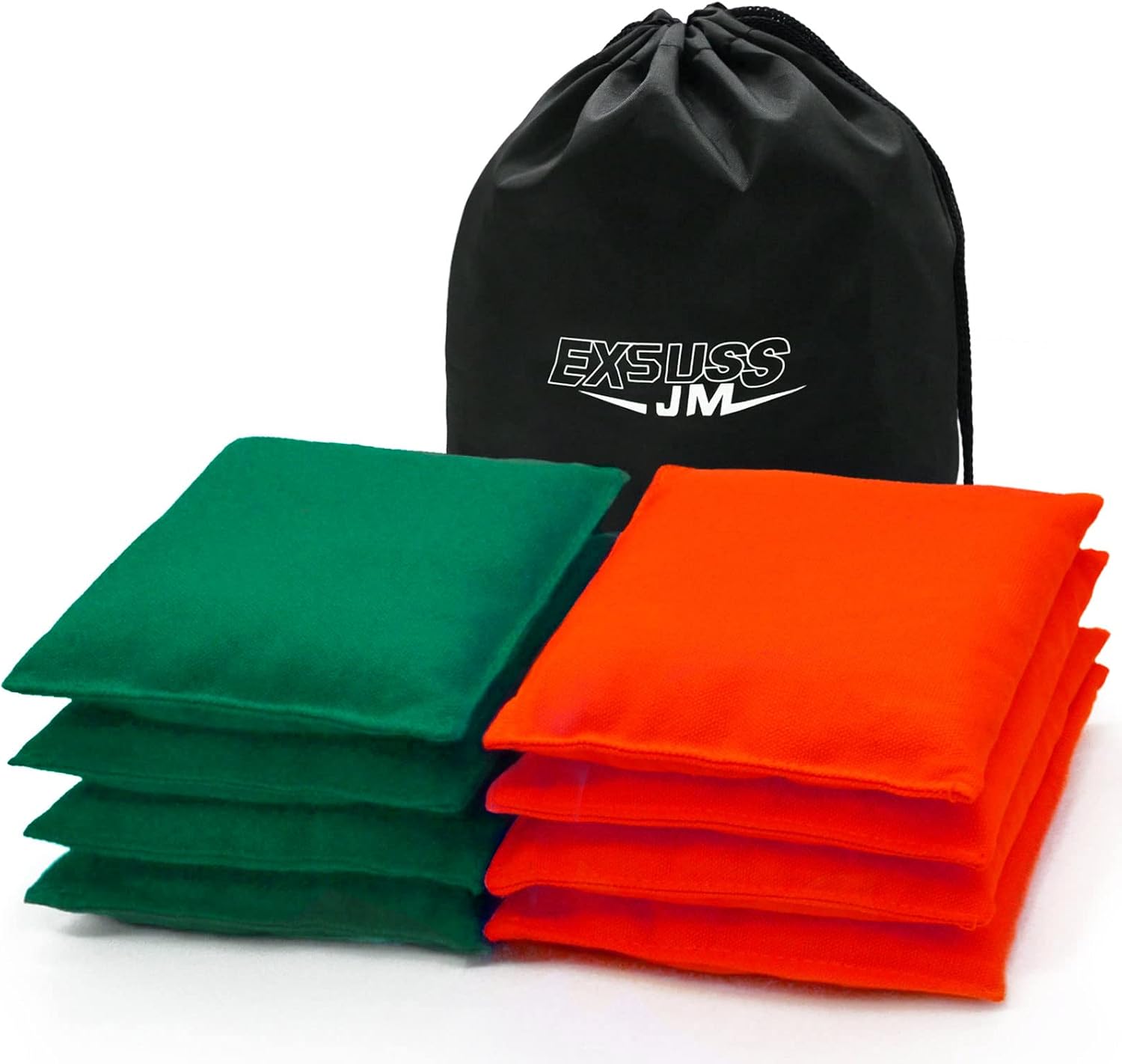 JMEXSUSS Juego de 8 bolsas de cornhole estándar resistentes a la intemperie, profesionales reguladoras para juegos de lanzamiento, bolsas de