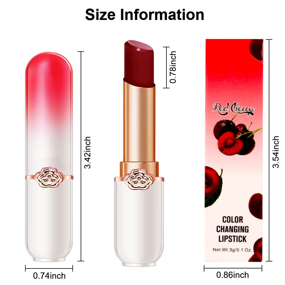 BINGBRUSH Juego de 2 lápices labiales que cambian de color, tamaño Queen, de larga duración, hidratante, bálsamo labial, brillo de labios, tinte de