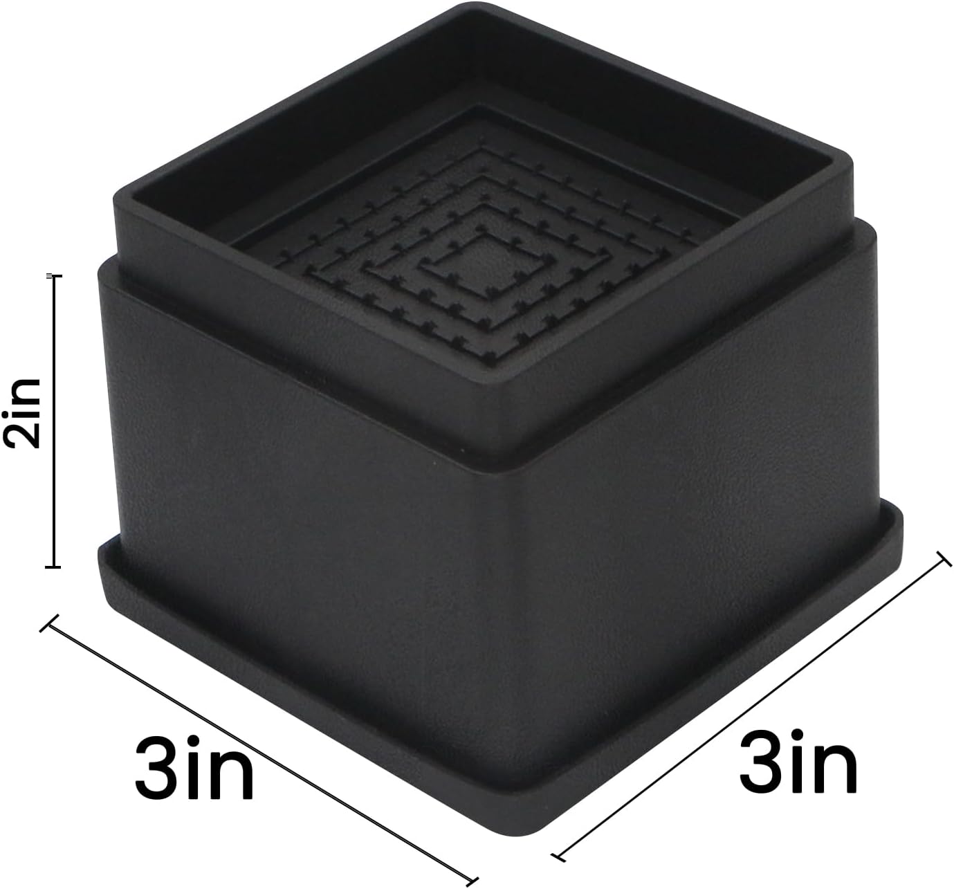 MYMULIKE Elevadores de cama de 2 pulgadas, juego de 6, elevadores ajustables para muebles de cama de 1, 2 o 3 pulgadas, elevadores de cama