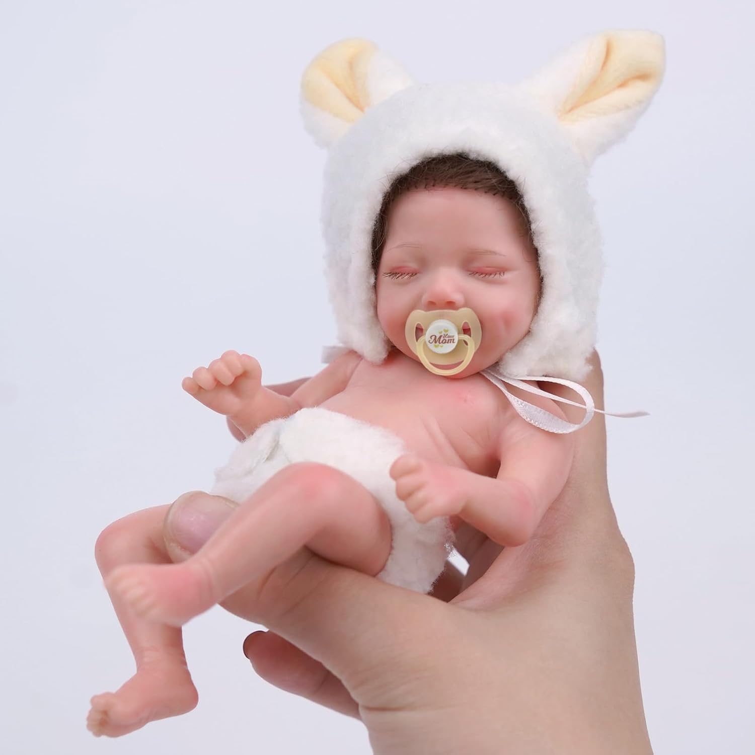 BABESIDE Muñecas de bebé Reborn en miniatura de cuerpo completo de silicona, cuerpo suave de 6 pulgadas, mini muñecas de bebé recién nacidas