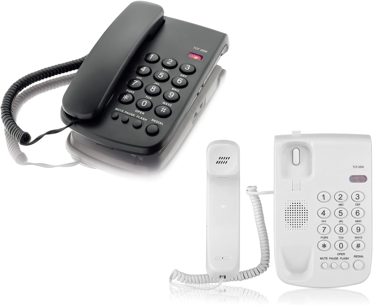 TCF-2000 Teléfono de escritorio Teléfono fijo Teléfono de reducción de ruido de sonido claro Teléfonos para oficina en casa Hotel Teléfono de