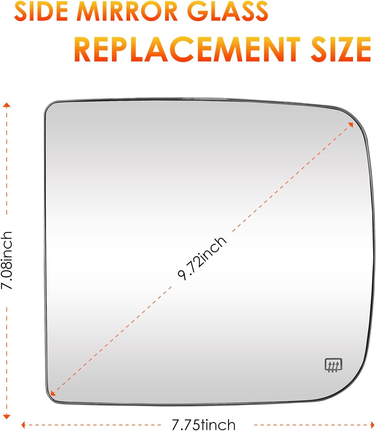 Espejo lateral del conductor de repuesto para Dodge Ram 1500 2009, Ram 1500 2010-2019 2500 3500 4500 5500, Pickup Classic 2019-2020 Espejo