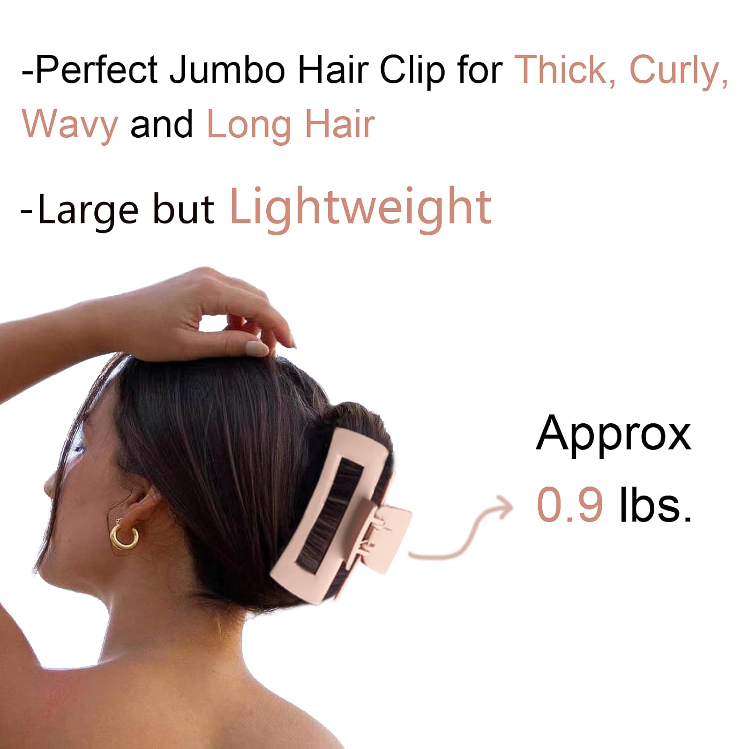 Pinzas de garra extra grandes de 5 pulgadas para cabello grueso, agarre fuerte, pinzas de garra extra grandes, 4 pinzas grandes para cabello grueso
