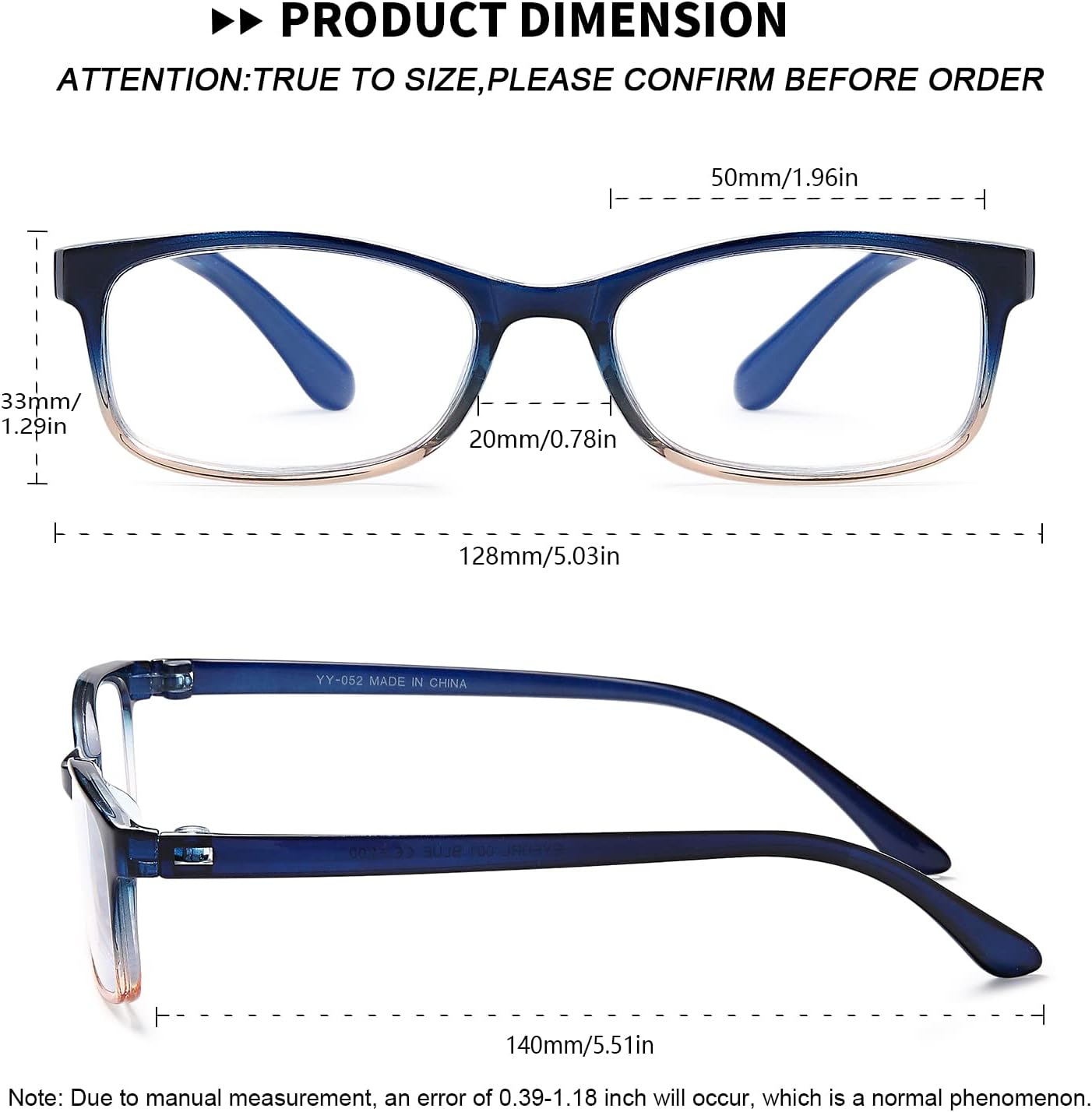 EYEURL Paquete de 2 lentes de lectura para mujeres y hombres, bloqueo de luz azul, ligeros, TR90, filtro de deslumbramiento, rayos UV, fatiga