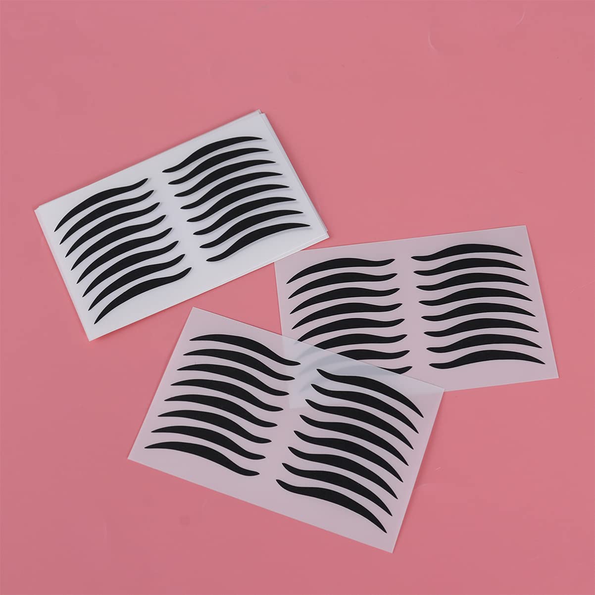 Healifty Pegatinas negras para delineador de ojos, 80 pares, reutilizables, impermeables, ahumadas